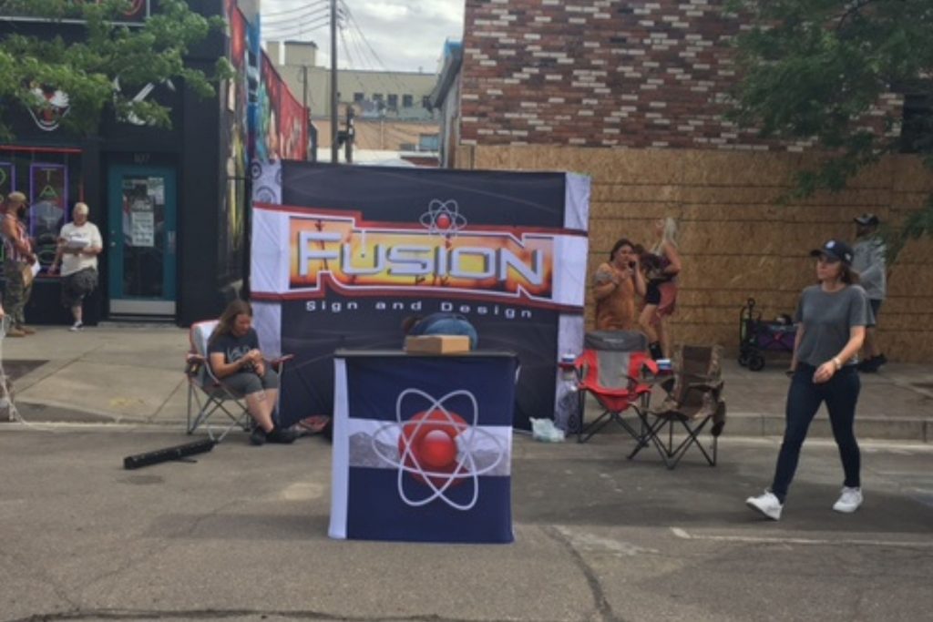 Fusion Sign booth at Fan Fest